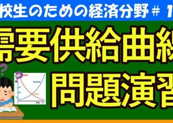 【高校生のための政治・経済】需要・供給曲線演習問題#12