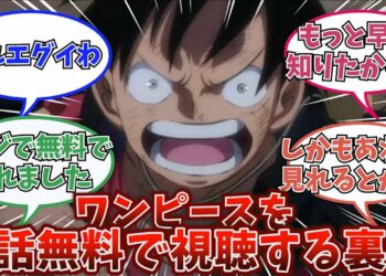 【裏技】ワンピースを全話無料で見る方法