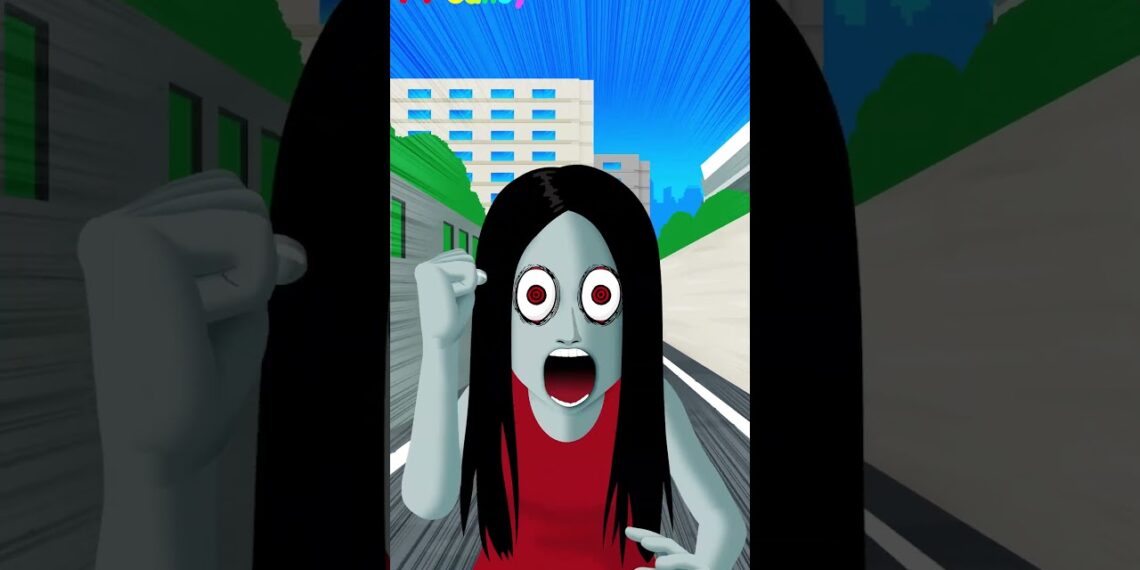 こわっ…！？叩く女 #shorts #anime #animation #妖怪